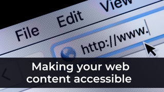 Making your web content accessible Image