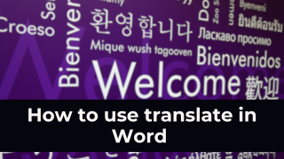 Translate in Word Image